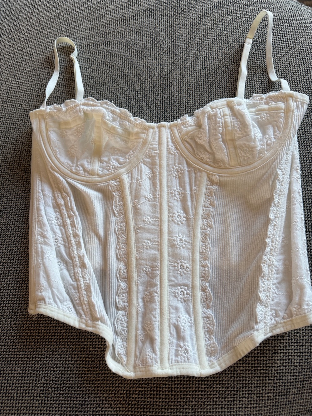 Urban Outfitters White Lace Bustier Top - Picture 4 of 8